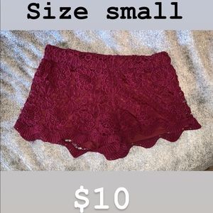 Shorts size small!